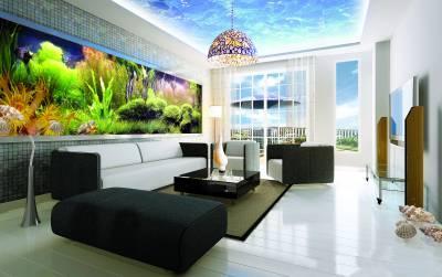 整個(gè)空間利用大面積的海洋相關(guān)圖飾,而在裝修和家具上卻采用非常簡(jiǎn)潔的手段,這樣,大空間造型與簡(jiǎn)約裝飾結(jié)合更能烘托出海洋風(fēng)之奇趣。設(shè)計(jì)供圖/李燕海