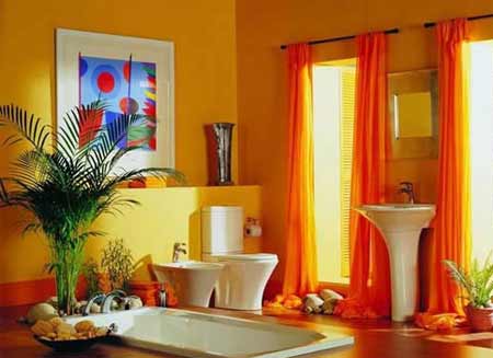 橙色衛(wèi)生間