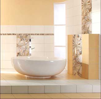 個(gè)性化陶瓷磚 鋪裝出時(shí)尚衛(wèi)浴間